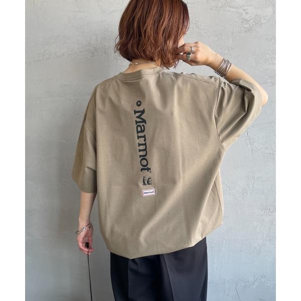 tシャツ 「Marmot/マーモット」 別注 ドローコード付き バーティカルロゴ バックプリントTシャツ「追加」 レディース メンズ（Yahoo!・ZOZOTOWN Yahoo!店）