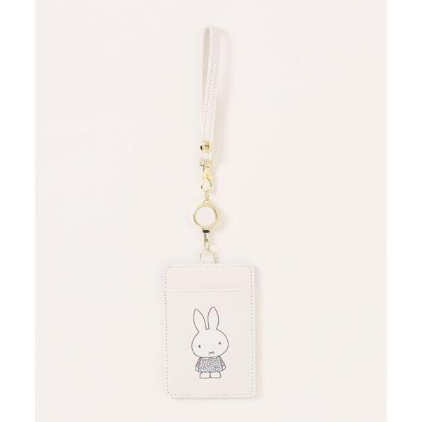 パスケース miffy/ミッフィー フラワードレス柄リール付きパスケース