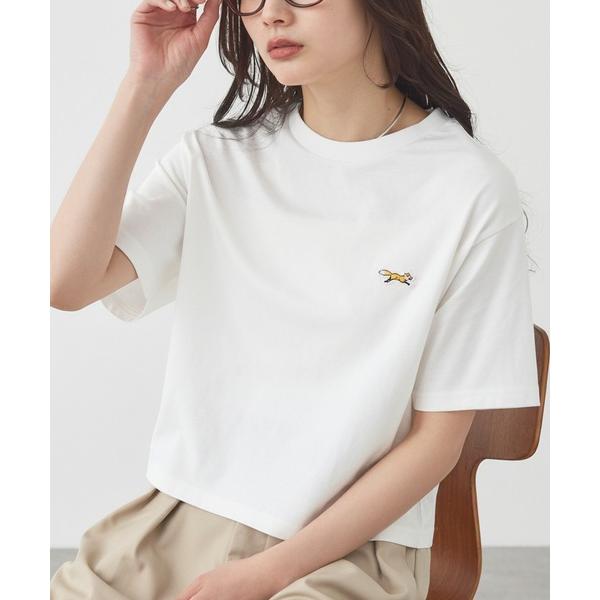 tシャツ PENNEYS/ペニーズ 別注 THE FOX ロゴ ワンポイント刺繍 ショート丈 半袖Tシャツ レディース（Yahoo!・ZOZOTOWN Yahoo!店）