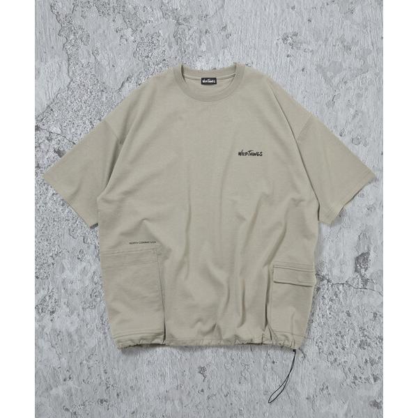 【SALE／21%OFF】WILD THINGS WILD THINGS×FREAK’S STORE/ワイルドシングス 別注 ビッグシルエット コットンタッチ テック ポケットTシャツ 【限定展開】 フリ…