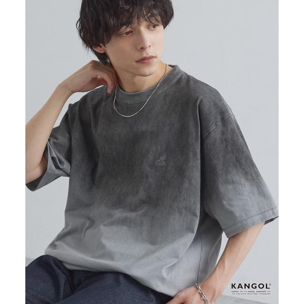 tシャツ KANGOL/カンゴール 別注 ワンポイントロゴ刺繍 スプレー加工 グラデーション オーバーサイズ半袖Tシャツ メンズ レディース（Yahoo!・ZOZOTOWN Yahoo!店）