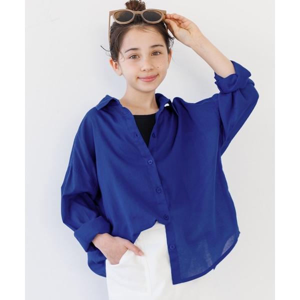 ブラウス シャツ キッズ　親子お揃いガーゼシャツ キッズ 子供服 女の子