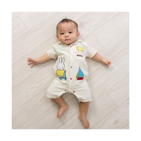 ベビー服 ロンパース miffy ミッフィー 半袖カバーオール メッシュセーラー