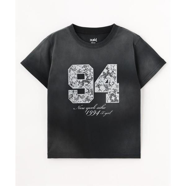tシャツ 半袖 FADED LACE NUMBER S/S BABY TEE レディース