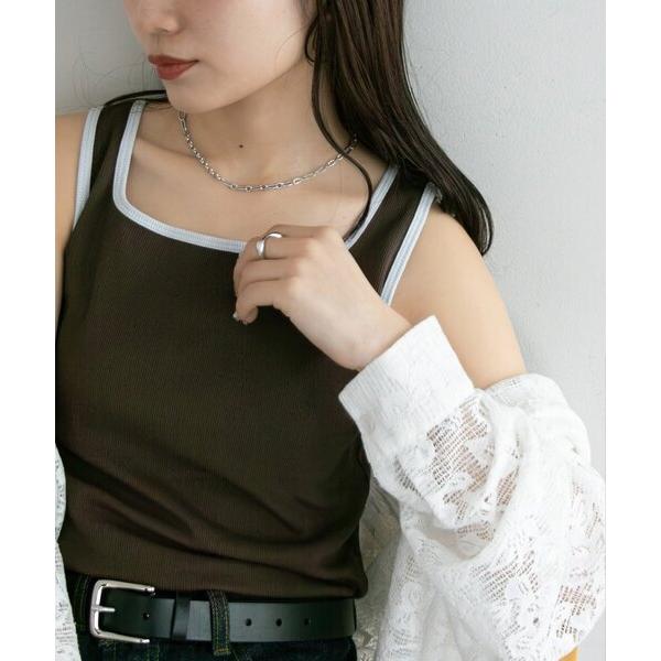 キャミソール リブスクエアネックタンクトップ（Yahoo!・ZOZOTOWN Yahoo!店）