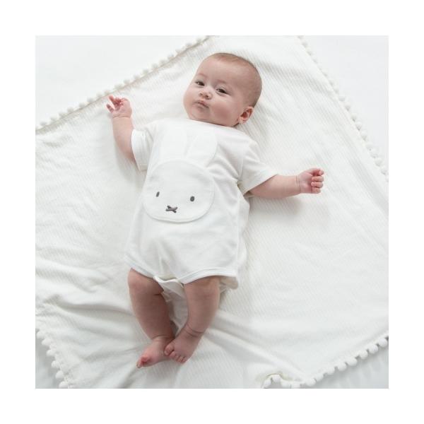 ベビー服 ロンパース miffy ミッフィー 半袖ボディスーツ パイル