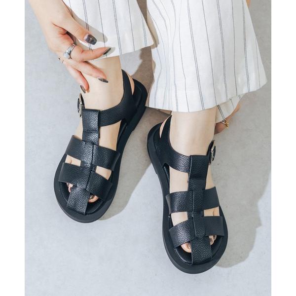 サンダル 夏 「S-LLサイズ展開・軽量」グルカフラットサンダル JA5971 レディース
