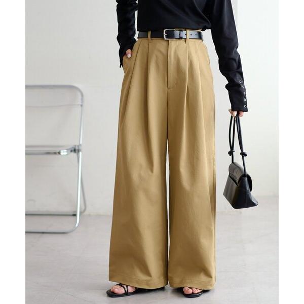 パンツ 2タックワイドストレッチチノパンツ レディース（Yahoo!・ZOZOTOWN Yahoo!店）