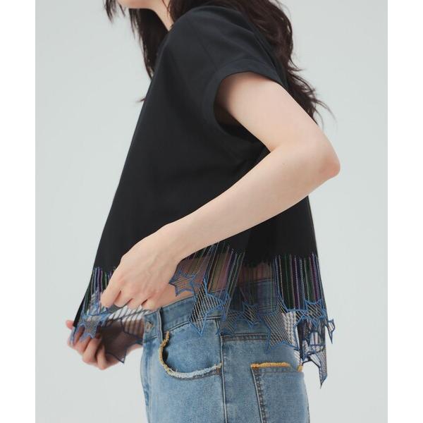 ブラウス シャツ 半袖 カラフル刺繍シャツ レディース