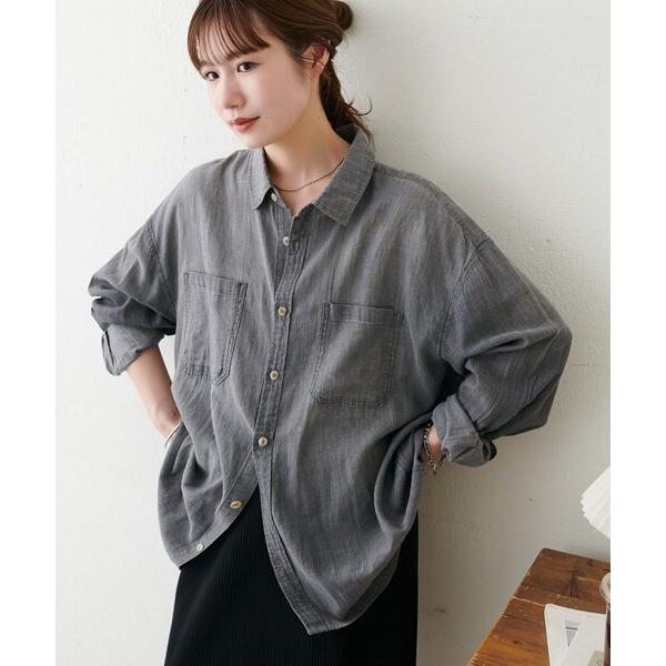 ブラウス シャツ 「Enlude/ユニセックス」シアーデニムダブルポケットオーバーシャツ レディース メンズ（Yahoo!・ZOZOTOWN Yahoo!店）