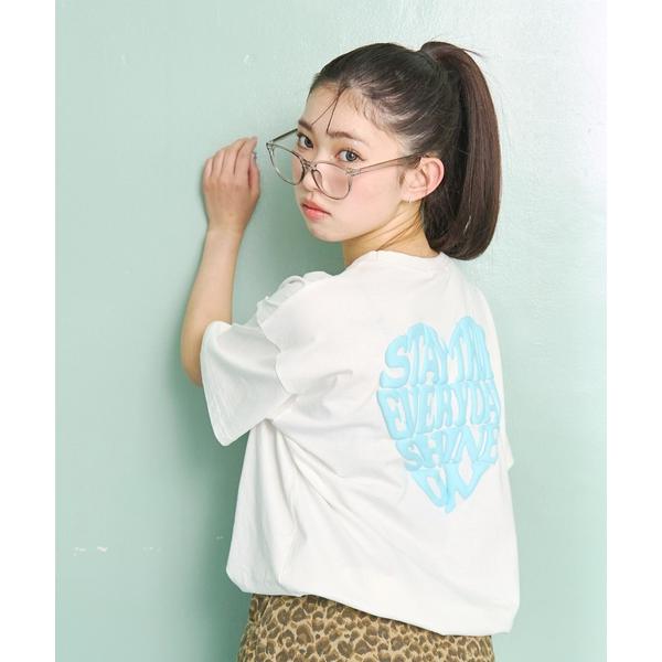 tシャツ 「秒かわトップス」「GOODPRICE」「LTXC/綿100%」発泡バックハートロゴ半袖T キッズ 子供服 女の子（Yahoo!・ZOZOTOWN Yahoo!店）