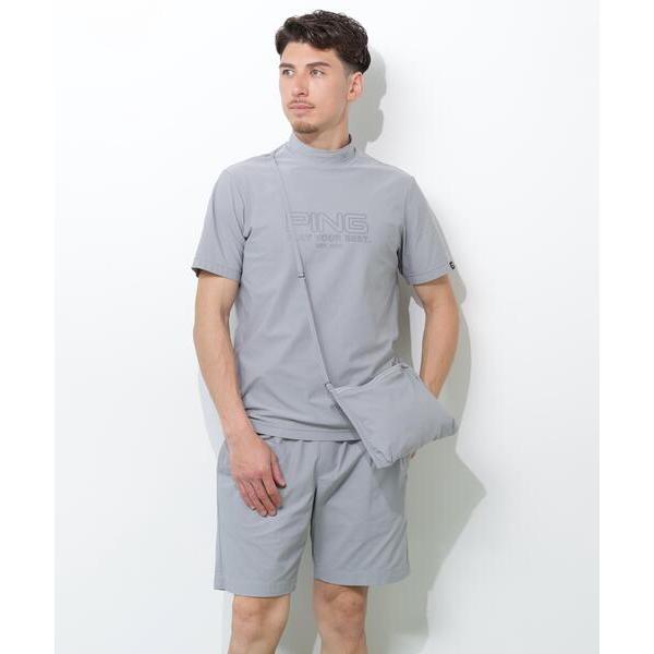 tシャツ 「PING APPAREL」全方向ストレッチドットメッシュ半袖ハイネックシャツ×ショートパンツ 「PERFORMANCE」 (MENS) メンズ