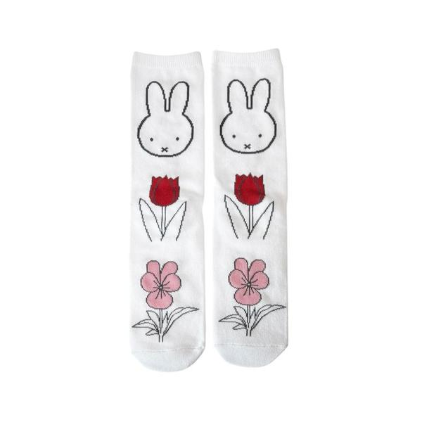 靴下 「 miffy 」 「miffy bloom」 シリーズ クォーターレングスソックス 26S3 レディース メンズ