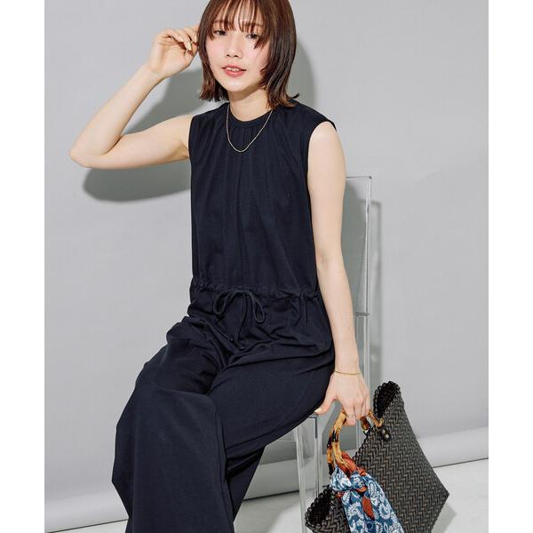サロペット オーバーオール 限定展開　「接触冷感・吸水速乾・UVカット・抗菌・防臭」STORATECH(ストラテック) ウエストリボン オールインワン レディース