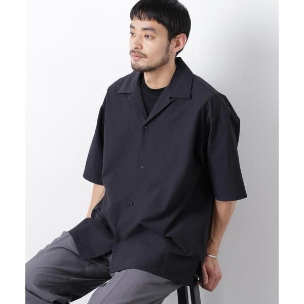 シャツ 半袖 ストレッチワイド オープンカラーシャツ 半袖 メンズ