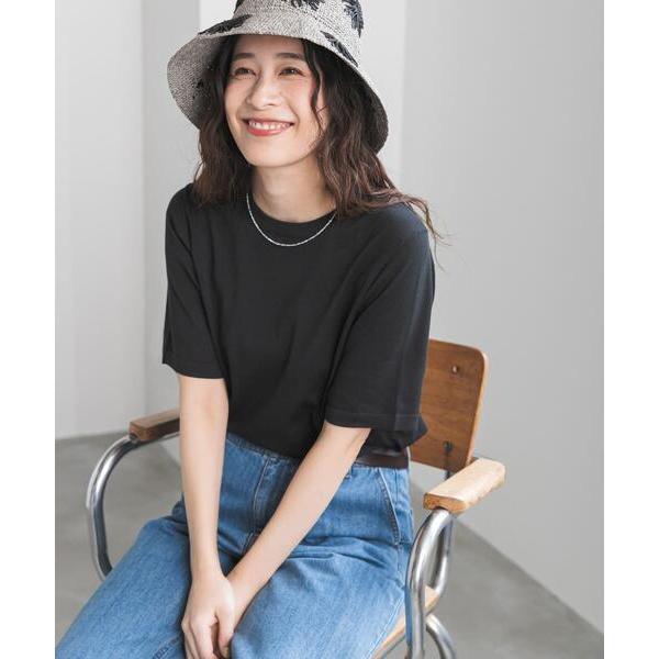 tシャツ 半袖 「仁村紗和さん着用」「UR TECH」サマシェアニットハーフスリーブプルオーバー レディース