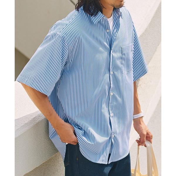 シャツ 半袖 「接触冷感・イージーケア」マルチファンクショナル ビッグシルエット アソート レギュラーカラー 半袖シャツ「THE CRAFT CREW PRODUCTS」