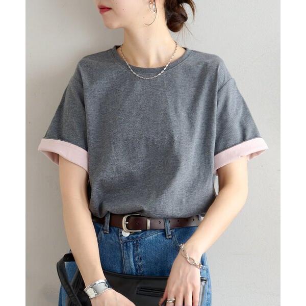 tシャツ 「WEB限定 」袖バイカラークルーネックTシャツ レディース（Yahoo!・ZOZOTOWN Yahoo!店）