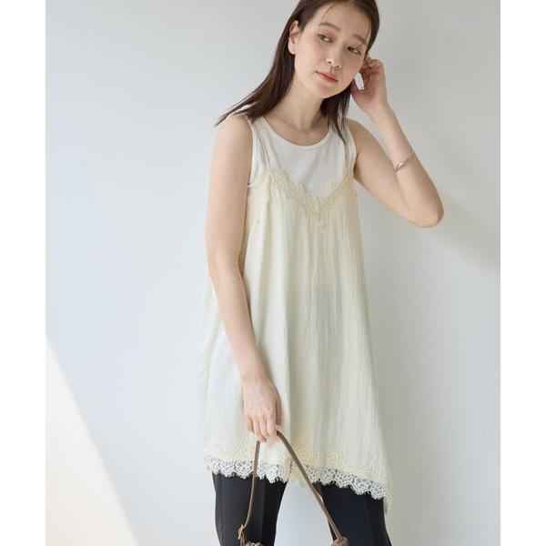 ブラウス シャツ 「Noka」ヴィンテージレースアシメキャミチュニック レディース（Yahoo!・ZOZOTOWN Yahoo!店）