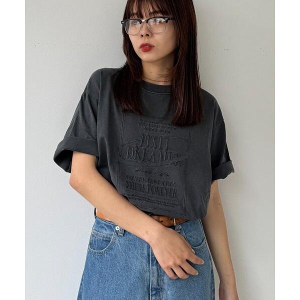 tシャツ 半袖 「UNISEX」「プラスサイズあり」スクエア総刺繍ロゴTシャツ レディース メンズ