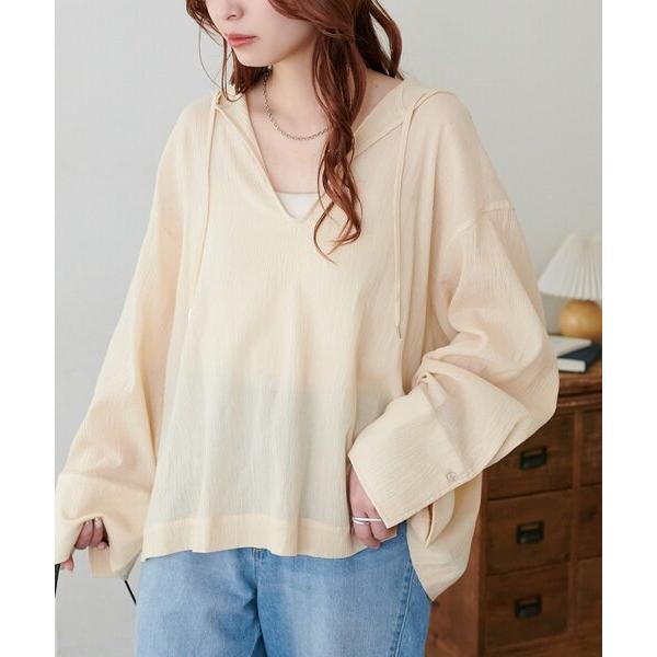 ブラウス シャツ 「WEB限定」シアーコットンボイルフーディー レディース（Yahoo!・ZOZOTOWN Yahoo!店）