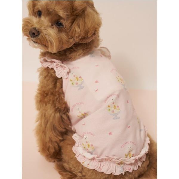 犬 服 「CAT＆DOG」「接触冷感」シロクマひんやりスイーツ柄 Coolingフリルプルオーバー（Yahoo!・ZOZOTOWN Yahoo!店）