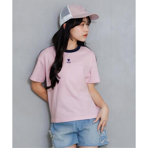 tシャツ algyロゴリンガー半袖Tシャツ キッズ 子供服 女の子（Yahoo!・ZOZOTOWN Yahoo!店）