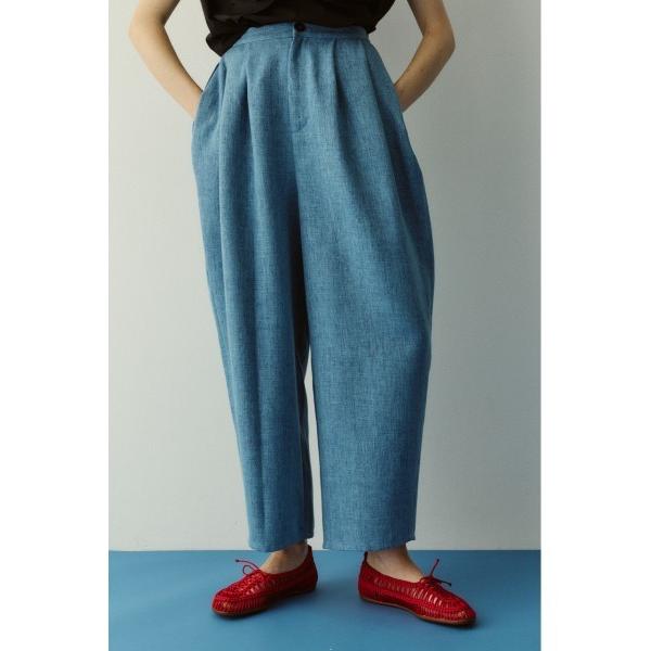 スラックス パンツ Tweed butcher tuck pants / ツイードブッチャータックパンツ レディース