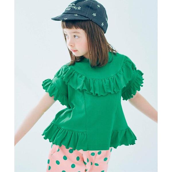 tシャツ エアリーストレッチフリルメロウ半袖Tシャツ キッズ 子供服 女の子（Yahoo!・ZOZOTOWN Yahoo!店）