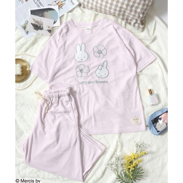 パジャマ ルームウェア Miffy（ミッフィー） パイルTシャツ＆七分丈パンツ パジャマ/上下セットアップ/ルームウェア レディース