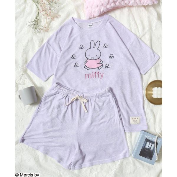 パジャマ ルームウェア Miffy（ミッフィー） パイルTシャツ＆ショートパンツ パジャマ/上下セットアップ/ルームウェア レディース