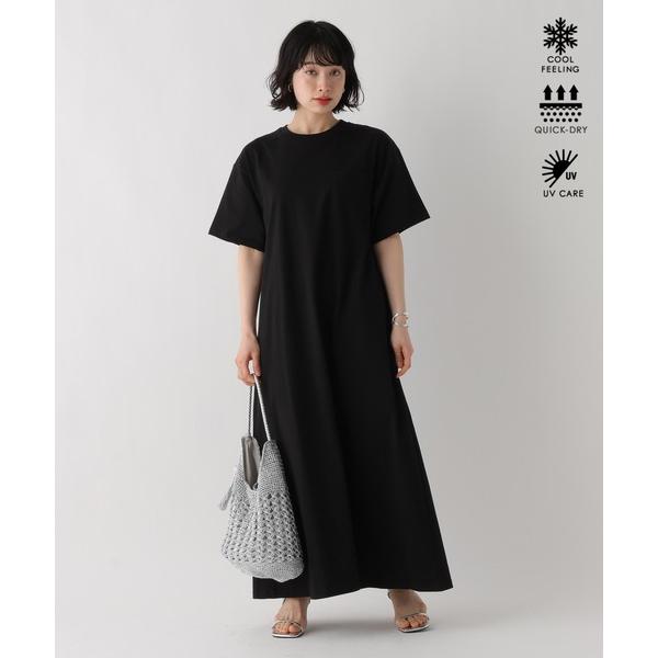 ワンピース 半袖 「WEB限定」機能性カットTシャツワンピース
