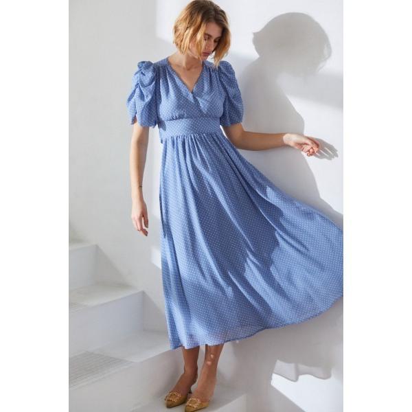 ワンピース 半袖 New Harper Polka-dot Dress「Essential Edit」 カシュクールドットドレス
