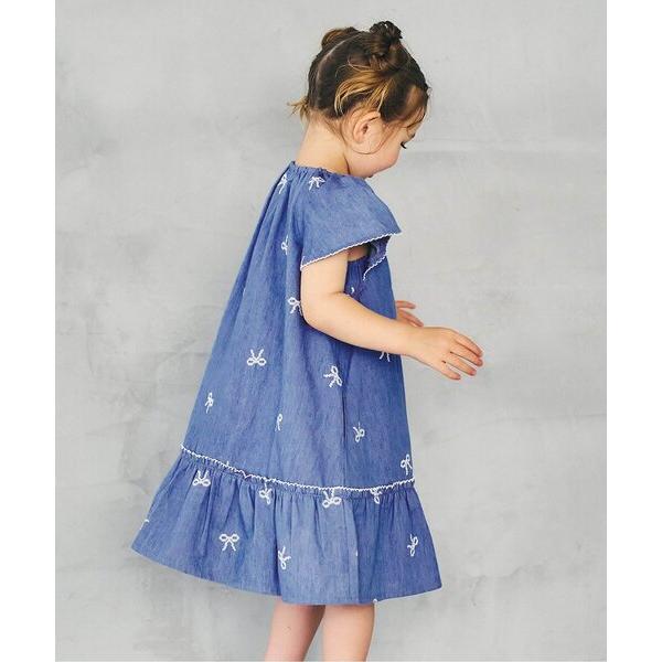 ワンピース クロスステッチハート・リボン刺繍ワンピース キッズ 子供服 女の子