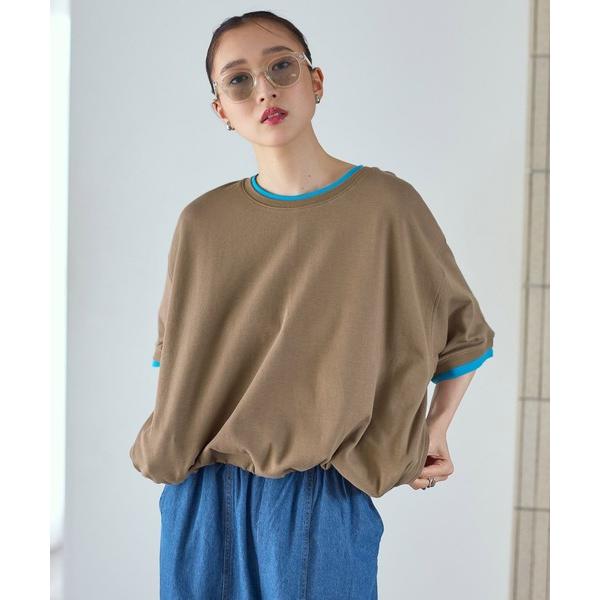 tシャツ 配色リブプルオーバーSS　687249 レディース（Yahoo!・ZOZOTOWN Yahoo!店）