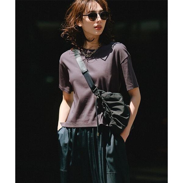 「23区」 半袖Tシャツ 38 ブラウン レディース