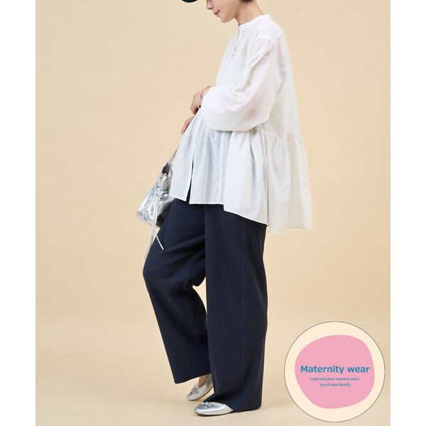 マタニティ 限定展開　「産前・産後対応」オーガニックコットン マタニティ セルフカット リブパンツ（Yahoo!・ZOZOTOWN Yahoo!店）