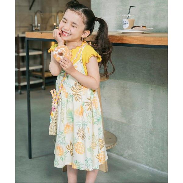 ワンピース 「リンク」リゾートアロハ キャミワンピース キッズ 子供服 女の子