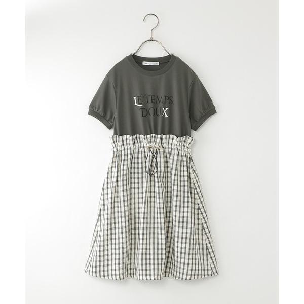 ワンピース ドロスト使いスカートドッキングワンピース（120~160cm） キッズ 子供服 女の子