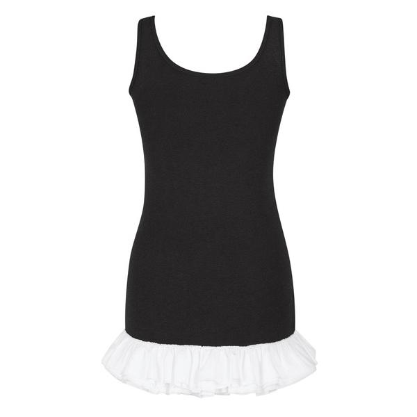 ワンピース Frill slim mini dress