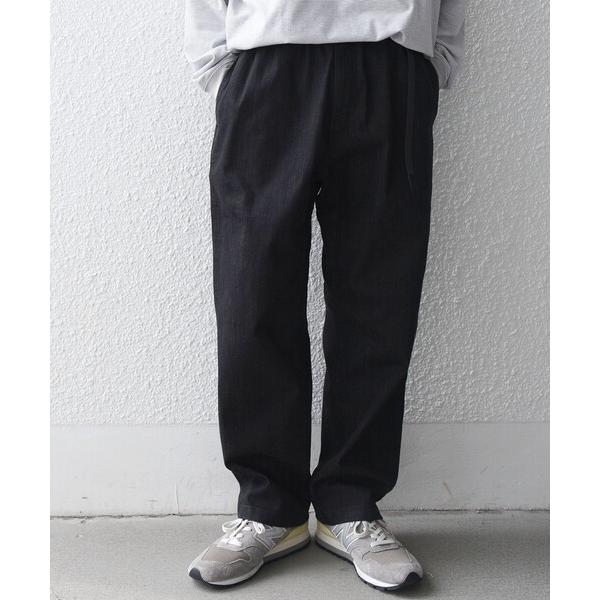 ワイドパンツ ジーンズ 「SHIPS any別注」Gramicci:  ルーズ テーパード ストレッチ デニム パンツ メンズ