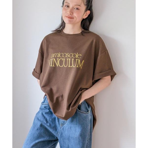 tシャツ 半袖 ロゴプリントTシャツチュニック レディース