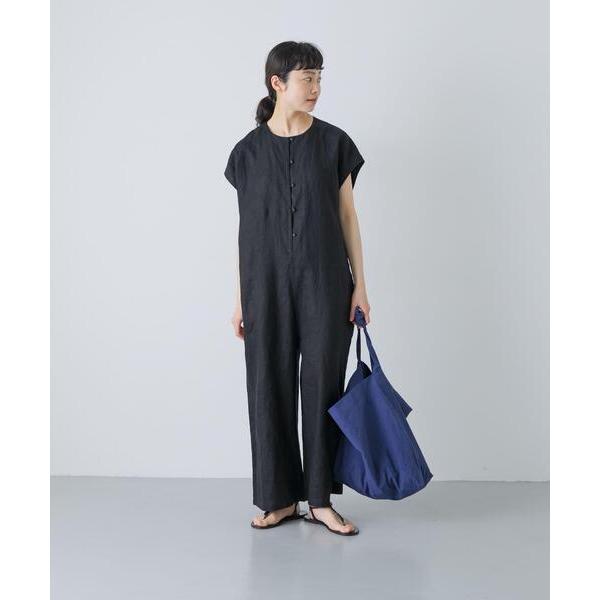 パンツ 「2サイズ展開」リネンオールインワン レディース