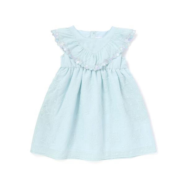 ワンピース 星レース襟付きティアードワンピース(80~130cm) キッズ 子供服 女の子