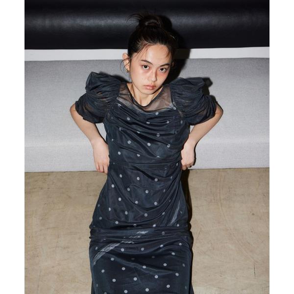 パーティードレス ドレス ドットレイヤードドレス / dot layered dress