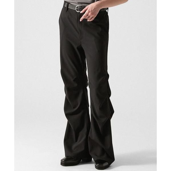 スラックス 「CLEL」Grace Cloth 3D Tuck Flare Pants / グレイスクロス 3Dタックフレアパンツ メンズ レディース