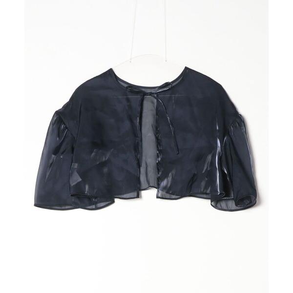 「anuans」 半袖ブラウス MEDIUM ネイビー レディース