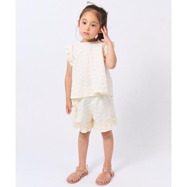 セットアップ ガールズ フリル ノースリーブ ショートパンツ セットアップ キッズ 子供服 女の子
