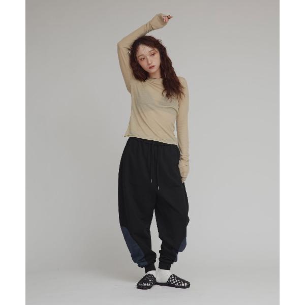 ワイドパンツ スウェットパンツ ジャージ レッグパッチ スウェット パンツ / Leg Patch Sweatpants レディース