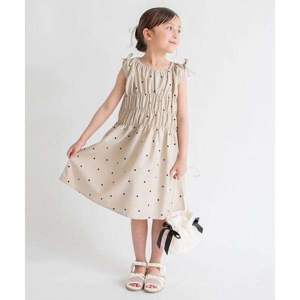 ワンピース 「接触冷感」シャーリングワンピース キッズ 子供服 女の子